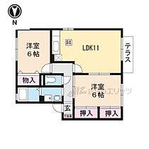 コーポはおりや A101 ｜ 滋賀県大津市和邇今宿（賃貸アパート2LDK・1階・54.19㎡） その2