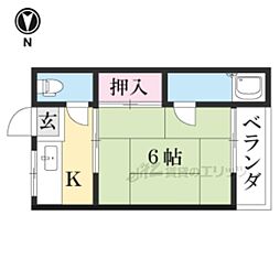 遠藤マンション 1Kの間取図画像