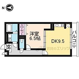 セジュール神領 2階1LDKの間取り