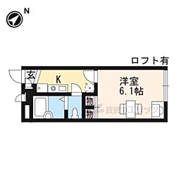 JR東海道・山陽本線 彦根駅 徒歩30分の賃貸アパート 1階1Kの間取り