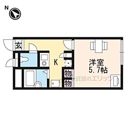レオパレスアビデ松原町 1Kの間取図画像
