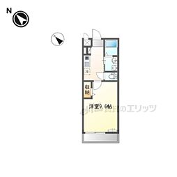 東近江市佐野町新築工事 2階1Kの間取り