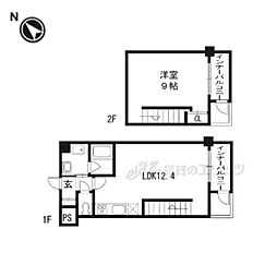 クロスメゾン 4階1LDKの間取り