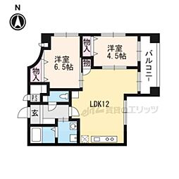 FOREST HILL 1階2LDKの間取り