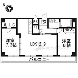 エヌハイム 2LDKの間取図画像
