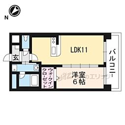 プリエボヌール 1LDKの間取図画像