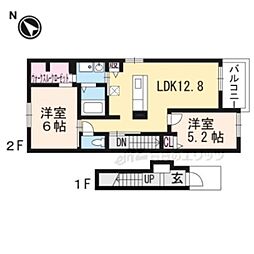 グランエスポワール 2LDKの間取図画像