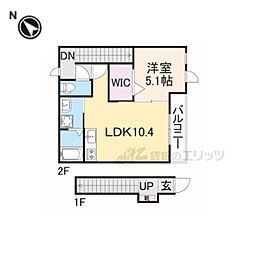 シャインパレス 1LDKの間取図画像