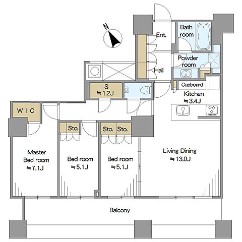 間取り ザ・パークハウス西新宿タワー60 11階/-