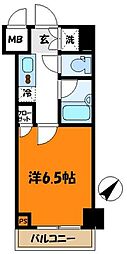 東急田園都市線 溝の口駅 徒歩7分の賃貸マンション 4階1Kの間取り