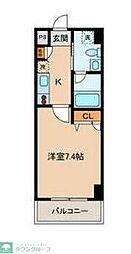 京王線 飛田給駅 徒歩3分の賃貸マンション 1階1Kの間取り