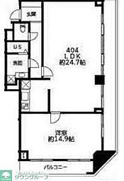 小杉ビルディング本館 1LDKの間取図画像