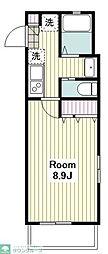 パラシオ小杉 1Kの間取図画像