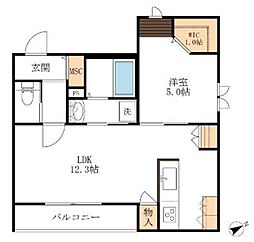 コンフォートピア 1LDKの間取図画像