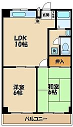 スリーコーポヨシザワ 2LDKの間取図画像