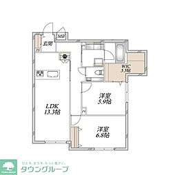 (仮)末長4丁目メゾン 2LDKの間取図画像
