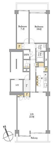 間取り 面影橋駅3分「早稲田セントラルハイツ」 2階/-