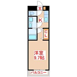 Twenty1 1Kの間取図画像