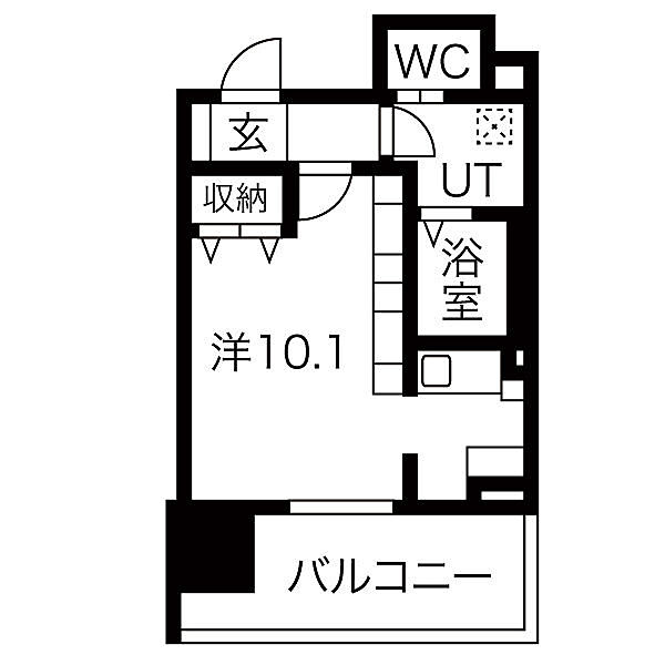 ルシェット白川公園 ｜愛知県名古屋市中区栄2丁目(賃貸マンション1R・7階・28.60㎡)の写真 その2