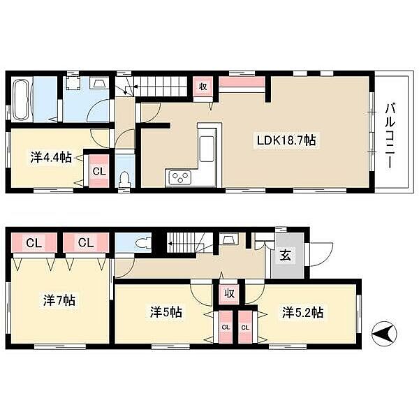 KIS北区山田戸建 ｜愛知県名古屋市北区山田1丁目(賃貸一戸建3SLDK・1階・109.20㎡)の写真 その2