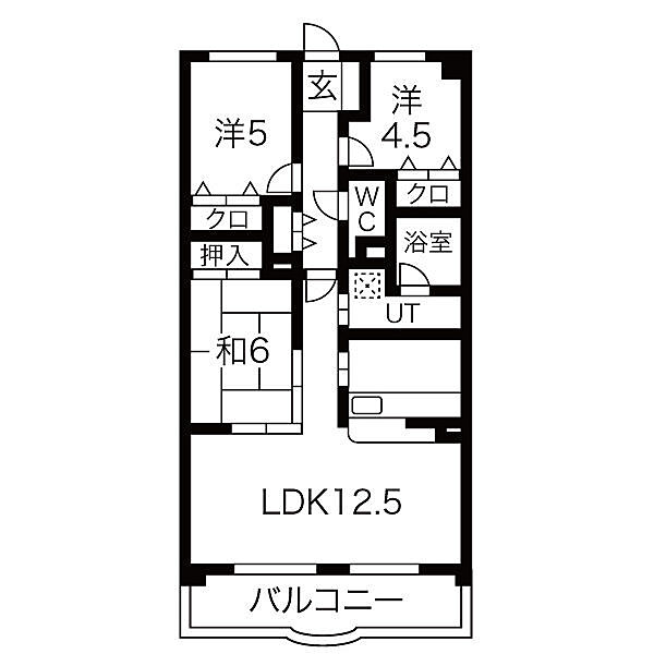 クレストヒルズ東山 ｜愛知県名古屋市千種区新池町1丁目(賃貸マンション3LDK・3階・74.40㎡)の写真 その2