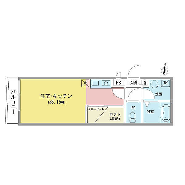 ノヴェル東別院 ｜愛知県名古屋市中区平和2丁目(賃貸アパート1K・3階・22.82㎡)の写真 その2