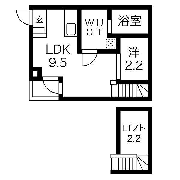 REX新栄 ｜愛知県名古屋市中区新栄3丁目(賃貸アパート1SLDK・2階・26.23㎡)の写真 その2