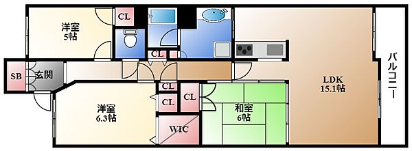 レジディア泉 ｜愛知県名古屋市東区泉1丁目(賃貸マンション3LDK・8階・75.40㎡)の写真 その2