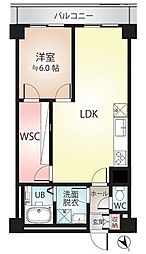 シャンボール相模原 2LDKの間取図画像