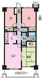 愛甲石田ダイヤモンドマンション 3LDKの間取図画像