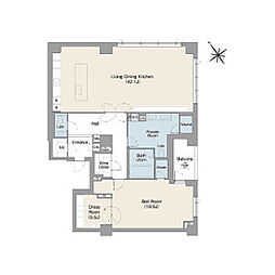 東京メトロ南北線 白金台駅 徒歩10分の賃貸マンション 1階1SLDKの間取り