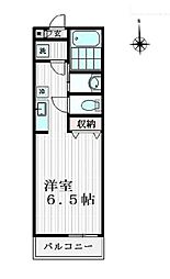 JR総武線 東中野駅 徒歩4分の賃貸マンション 3階1Kの間取り