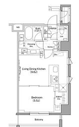 東京メトロ東西線 早稲田駅 徒歩2分の賃貸マンション 4階1LDKの間取り