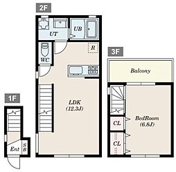 PLATINUMFORME東中野 1LDKの間取図画像
