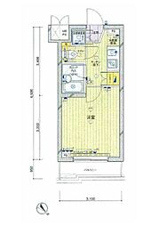 都営大江戸線 牛込柳町駅 徒歩6分の賃貸マンション 1階1Kの間取り