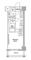 京王井の頭線 神泉駅 徒歩6分の賃貸マンション 4階1Kの間取り