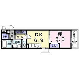 都営三田線 新高島平駅 徒歩5分の賃貸マンション 3階1DKの間取り