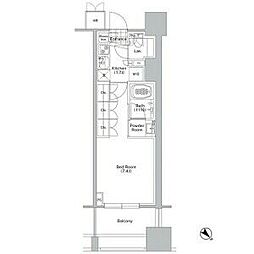 京王井の頭線 神泉駅 徒歩5分の賃貸マンション 9階1Kの間取り