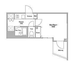 東京メトロ有楽町線 江戸川橋駅 徒歩4分の賃貸マンション 10階1Kの間取り