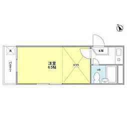 都営大江戸線 中井駅 徒歩7分の賃貸アパート 3階1Kの間取り