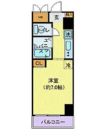 アルス・ヤマナガ ワンルームの間取図画像