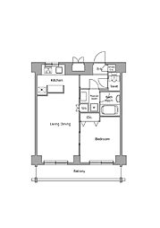 レジディア上落合 1LDKの間取図画像