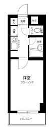 スカイコート新宿8 1Kの間取図画像