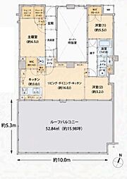 パークシティー高田馬場 3LDKの間取図画像