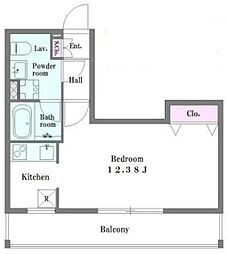 HAYAKAWA COURT sun 1Kの間取図画像