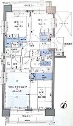アールヴェール新宿河田町 3LDKの間取図画像