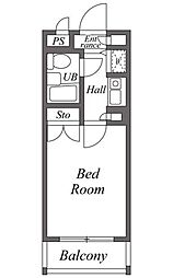 Uresidence護国寺 1Kの間取図画像