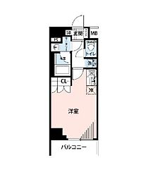 レガリス高田馬場 ワンルームの間取図画像