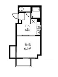 JR中央線 高円寺駅 徒歩5分の賃貸マンション 3階1DKの間取り