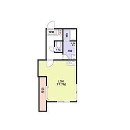 京王井の頭線 永福町駅 徒歩7分の賃貸アパート 2階ワンルームの間取り